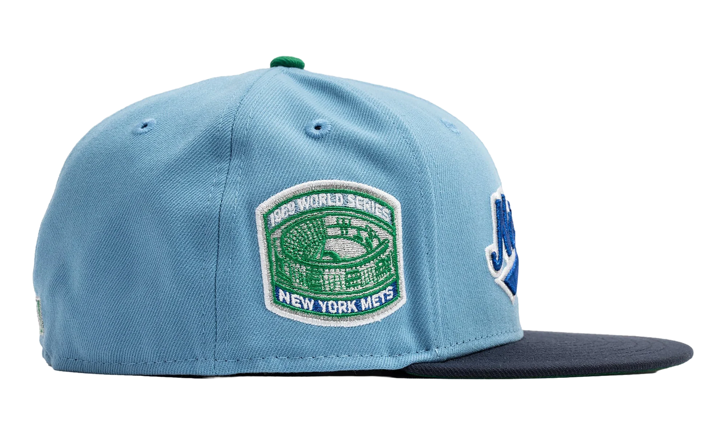 59FIFTY New York Mets 1969 World Series Fitted Hat "Poly Sky Blue / Navy" NE490