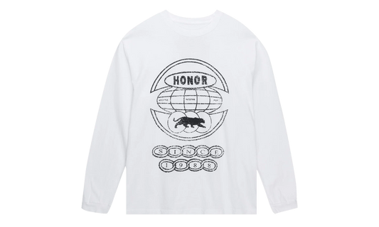 Global Logo Long Sleeve Tee "White" HTG250545 WHIT