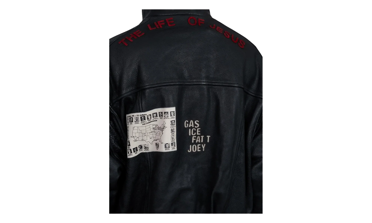 The Commission Leather Bomber Jacket "Black" 7U004Q3009BLK