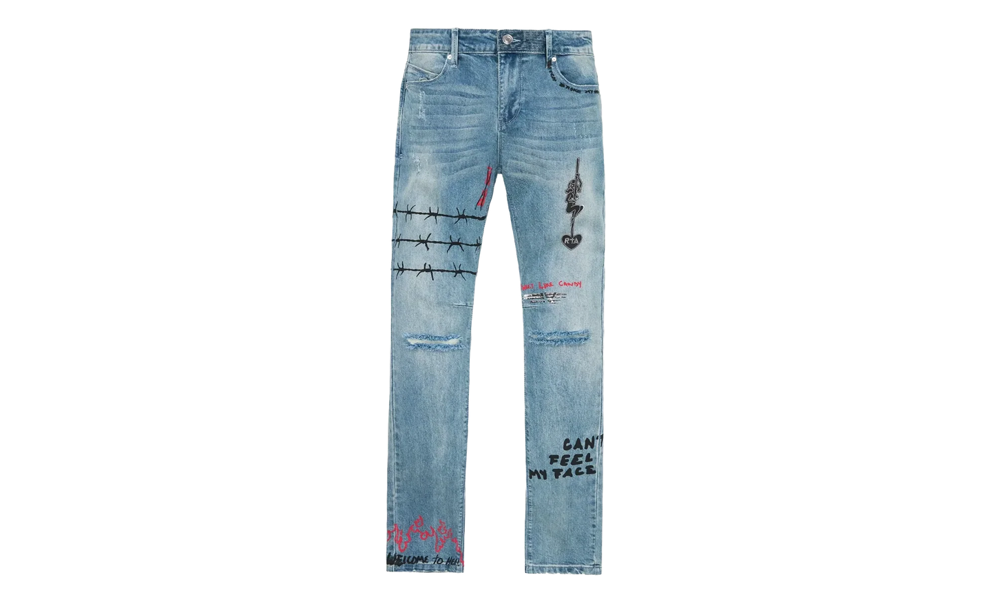 Bryant Skinny Jeans "Blue RLD Artistic" MRLDD899 B1205BLRLA