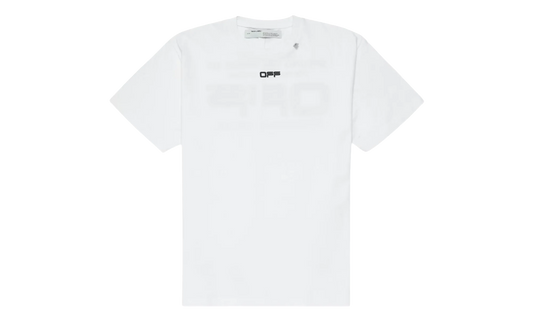 Slim Fit Airport Tape Print T-Shirt "White" OMAA027S201850030188