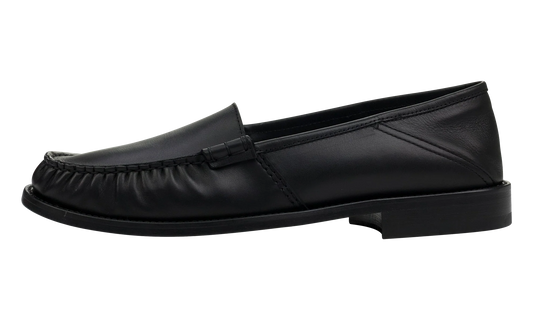 Rhude Black Gathered Slip On Loafers "Black" RHSS22FO16040377