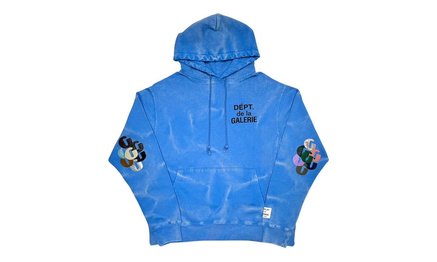 Vintage French Logo Hooded Sweatshirt "Blue" GD114
