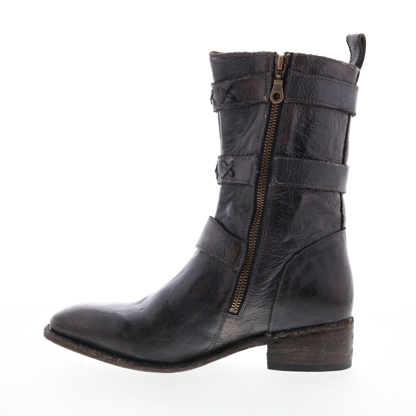 Bed Stu Blanchett F328003 Womens Brown Leather Zipper Casual Dress Boots