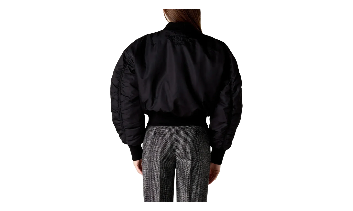 Nylon Bomber With Zips "Black" A90699900
