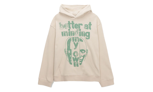 Better At Minding My Own Pullover Hoodie "Taupe" HTG260165 TAUP