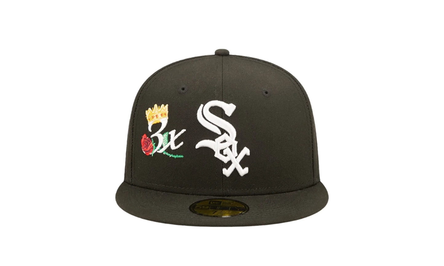 59Fifty MLB Chicago Sox Crown 3X Champs Fitted Hat "Black" 60243491