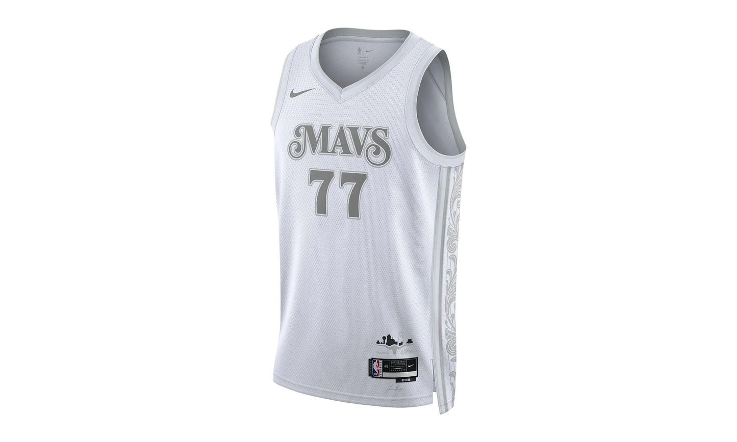 NBA DALLAS MAVERICKS CITY EDITION JERSEY GS "77 DONCIC - White" 9Z2B7BU8P24 MAVL