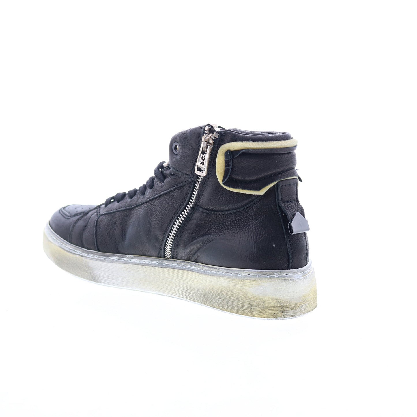 Folie Mens Blue Leather Zipper Lifestyle Sneakers Shoes