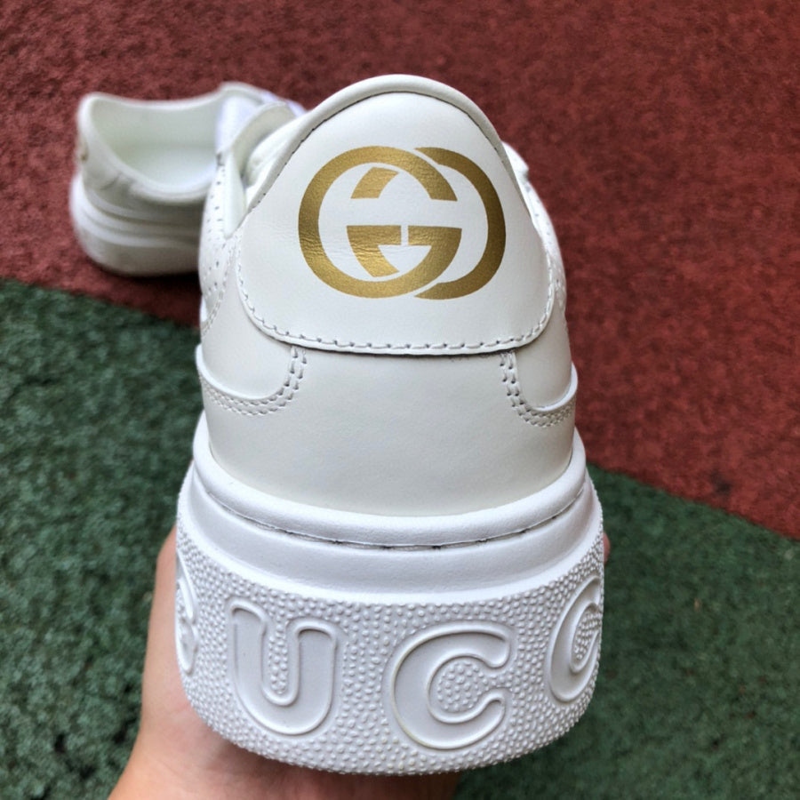 GG Embossed White Leather (Women's)