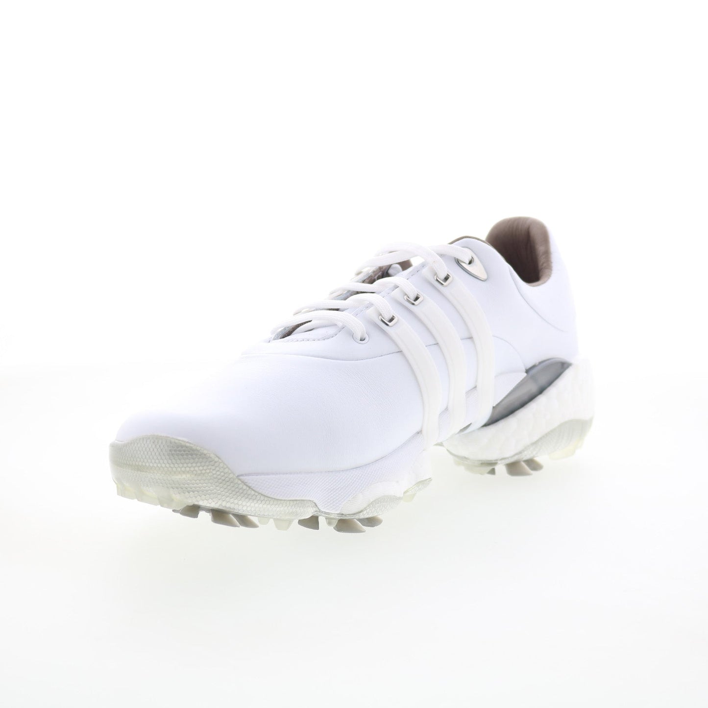 Tour360 22 GV7245 Mens White Leather Lace Up Athletic Golf Shoes