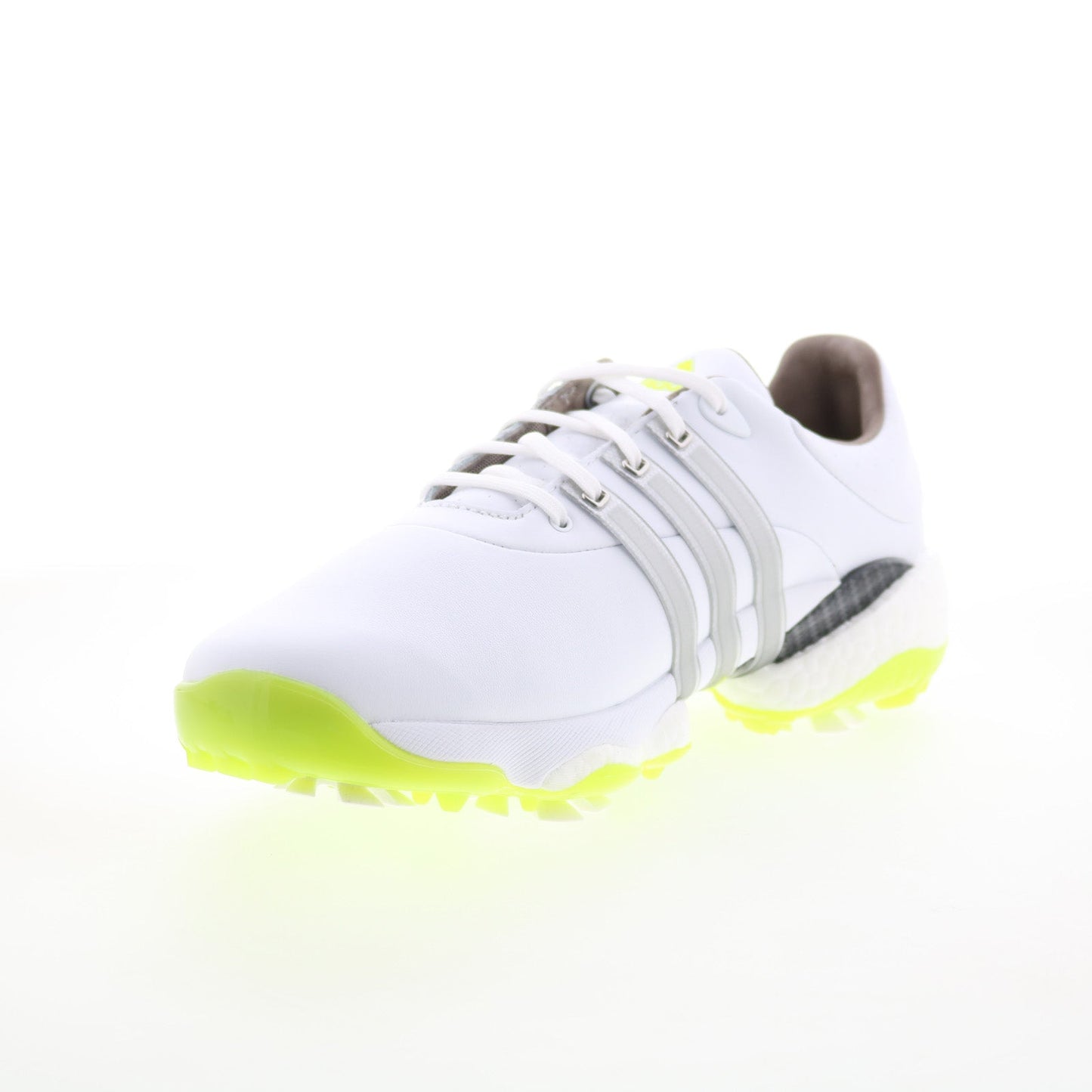 Tour360 22 GX4128 Mens White Leather Lace Up Athletic Golf Shoes