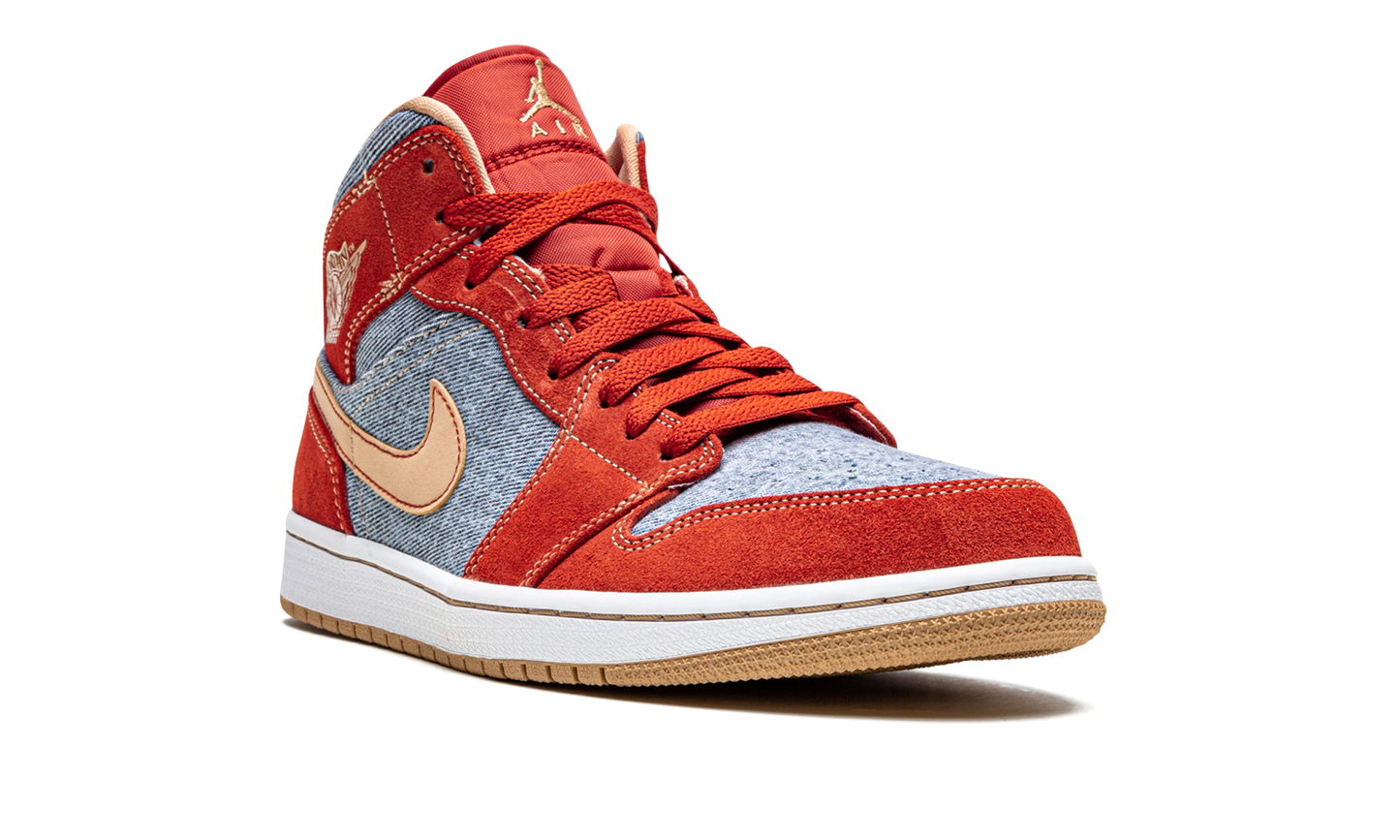 1 Mid SE "Denim Red Suede" DM4352 600