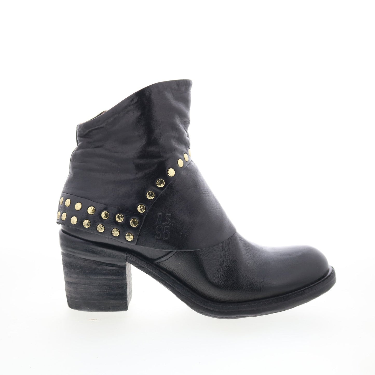 Jonas Womens Black Leather Zipper Ankle & Booties Boots
