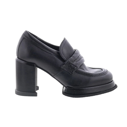 Leight Womens Black Leather Slip On Pumps Heels Shoes