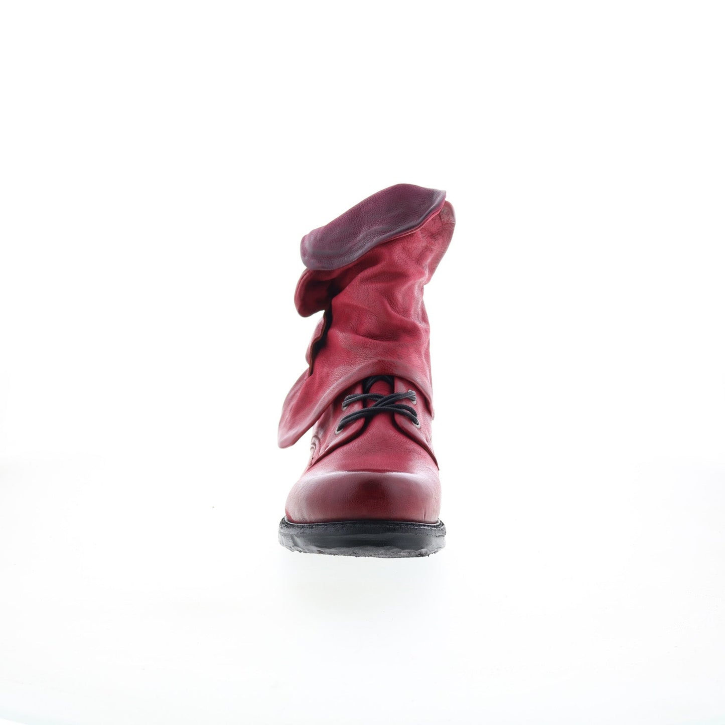 Simon Womens Red Leather Zipper Casual Dress Boots