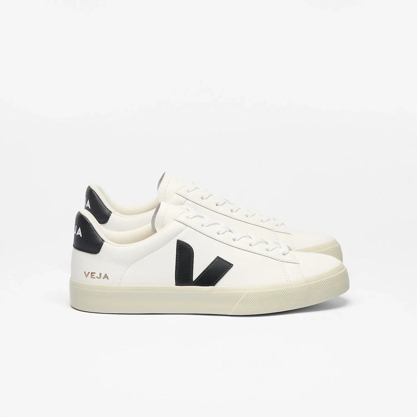 Men's Campo Leather in White Black